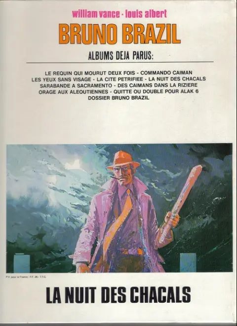 Verso de l'album Bruno Brazil Tome 5 La nuit des chacals
