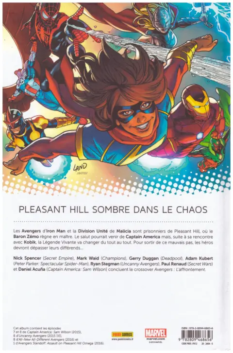 Verso de l'album Avengers - L'Affrontement Tome 2 La Bataille de Pleasant Hill