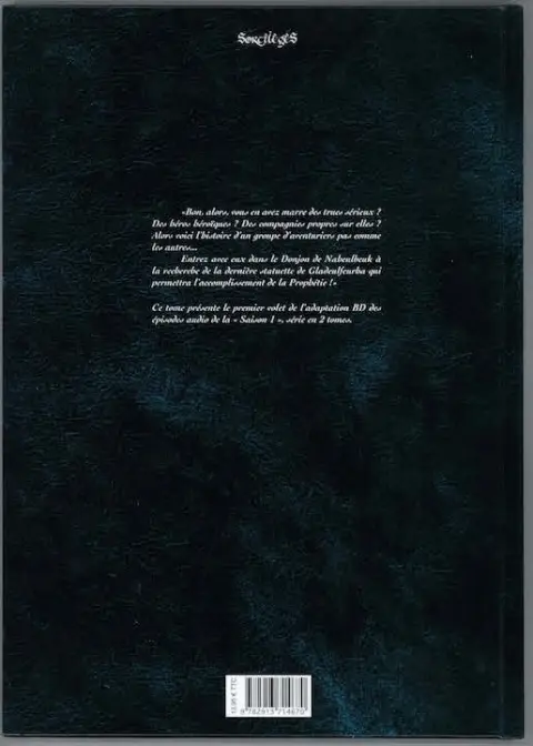 Verso de l'album Le Donjon de Naheulbeuk Tome 1 Première saison, partie 1