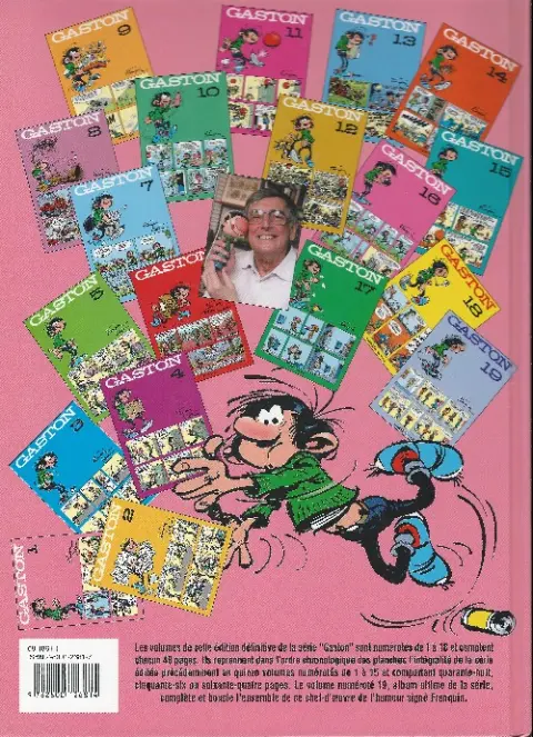 Verso de l'album Gaston Tome 1 Édition spéciale 40e anniversaire