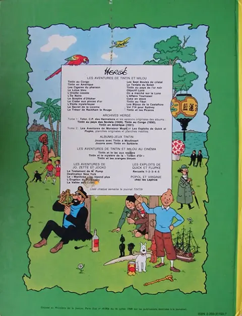 Verso de l'album Les Aventures de Jo, Zette et Jocko Tome 3 Le Rayon du Mystère 1er épisode, Le Manitoba ne répond plus