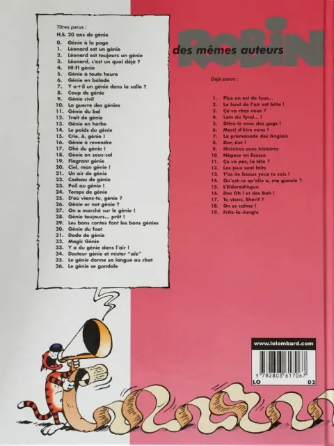 Verso de l'album Léonard Tome 8 Coup de génie