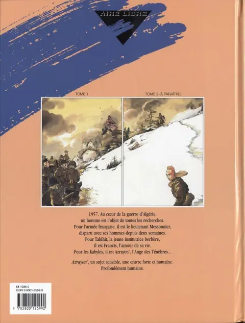 Verso de l'album Azrayen' Tome 1