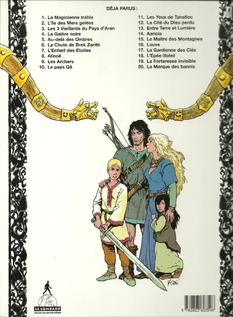 Verso de l'album Thorgal Tome 2 L'Île des Mers gelées