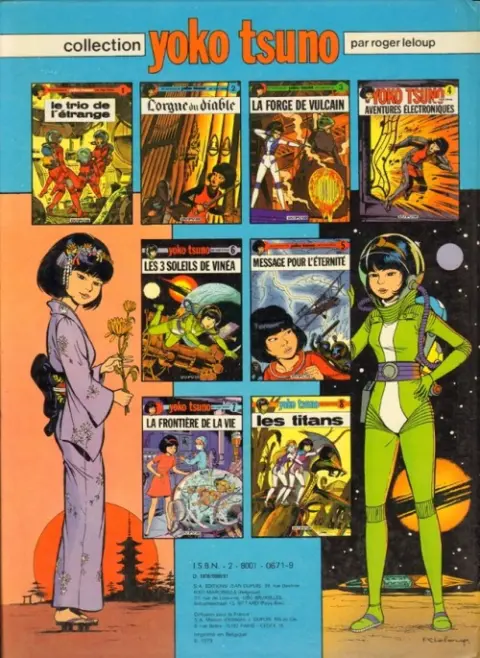 Verso de l'album Yoko Tsuno Tome 6 Les 3 soleils de Vinéa