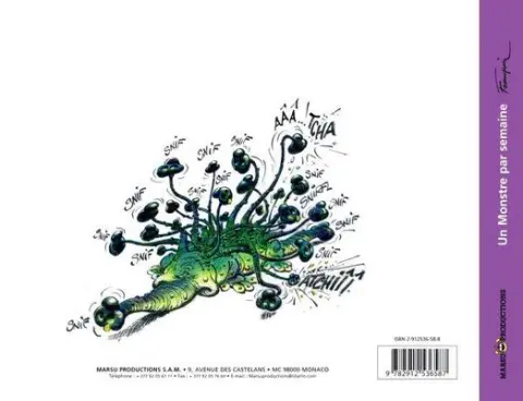 Verso de l'album Un monstre par semaine