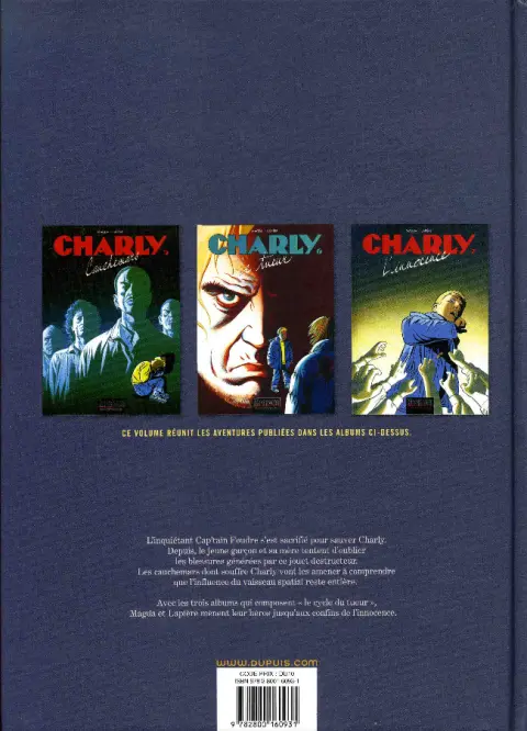 Verso de l'album Charly Intégrale Tomes 5 à 7