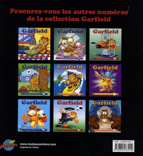 Verso de l'album Garfield #19