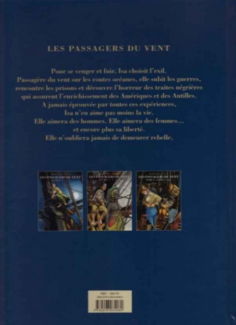 Verso de l'album Les Passagers du vent Tomes 1-2
