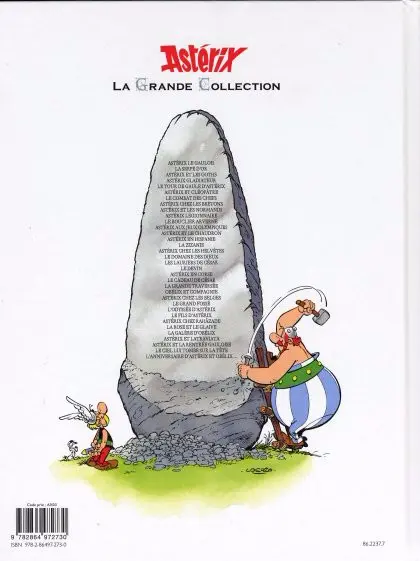 Verso de l'album Astérix La Grande Collection Tome 33 le ciel lui tombe sur la tête