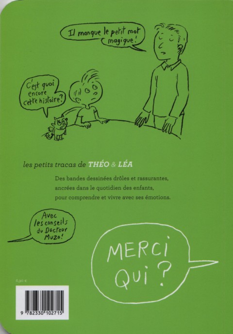 Verso de l'album Les petits tracas de Théo & Léa Tome 11 Merci qui ?