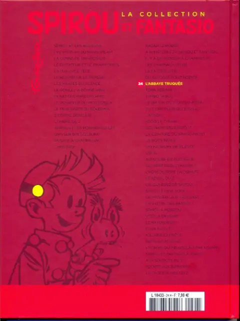 Verso de l'album Spirou et Fantasio La collection Tome 24 L'Abbaye truquée