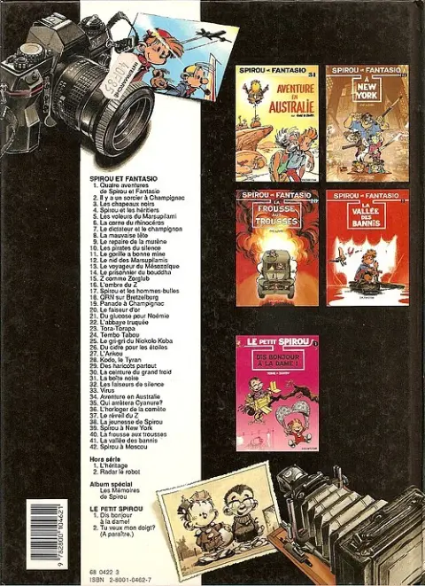 Verso de l'album Spirou et Fantasio Tome 26 Du cidre pour les étoiles