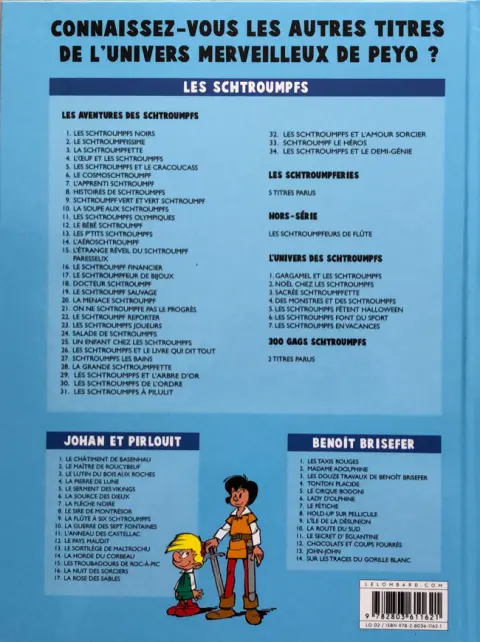 Verso de l'album Johan et Pirlouit Tome 15 Les troubadours de Roc-à-Pic