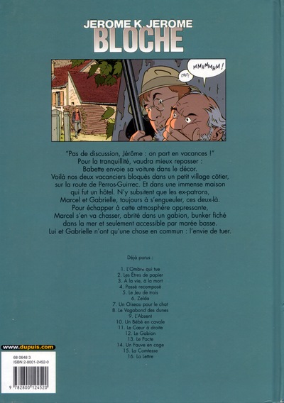 Verso de l'album Jérôme K. Jérôme Bloche Tome 12 Le gabion