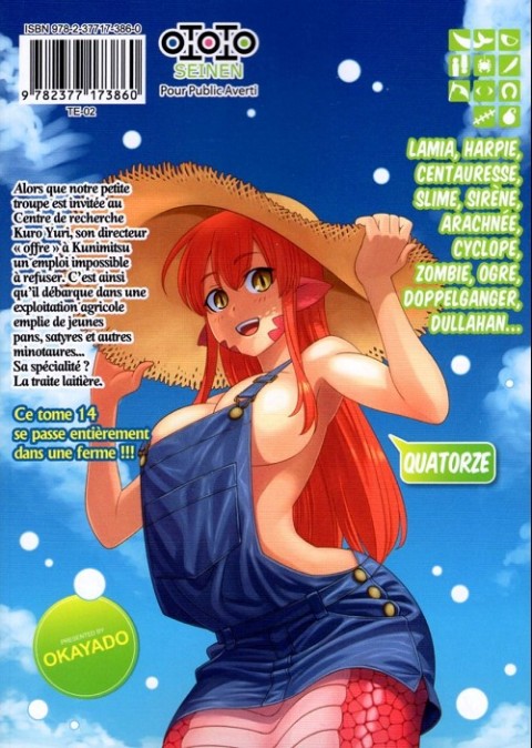 Verso de l'album Monster Musume - Everyday Life with Monster Girls 14