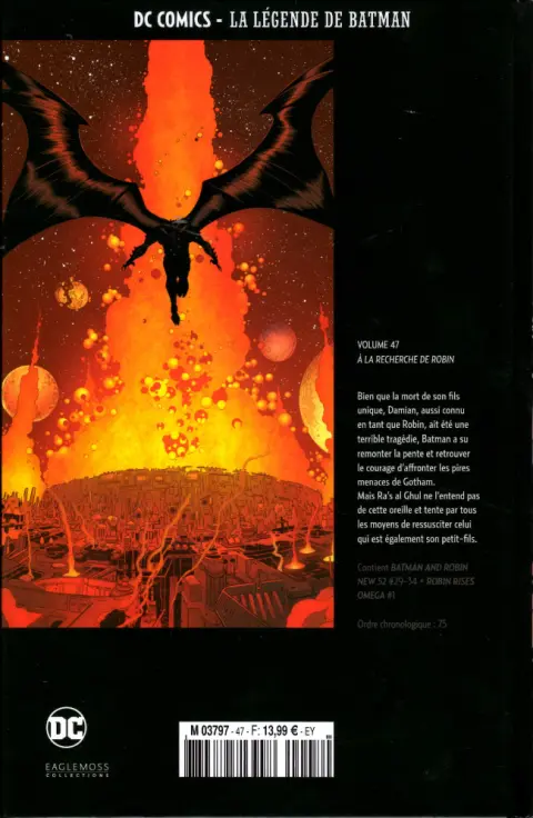 Verso de l'album DC Comics - La Légende de Batman Volume 47 À la Recherche de Robin