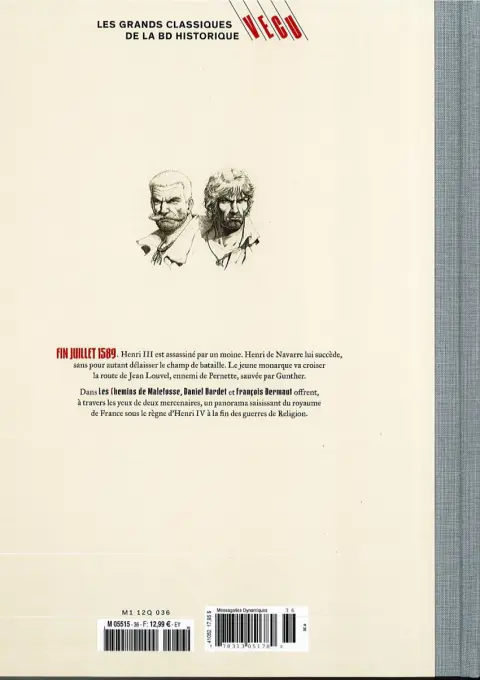 Verso de l'album Les grands Classiques de la BD Historique Vécu - La Collection Tome 37 Les Chemins de Malefosse - Tome II : L'Attentement