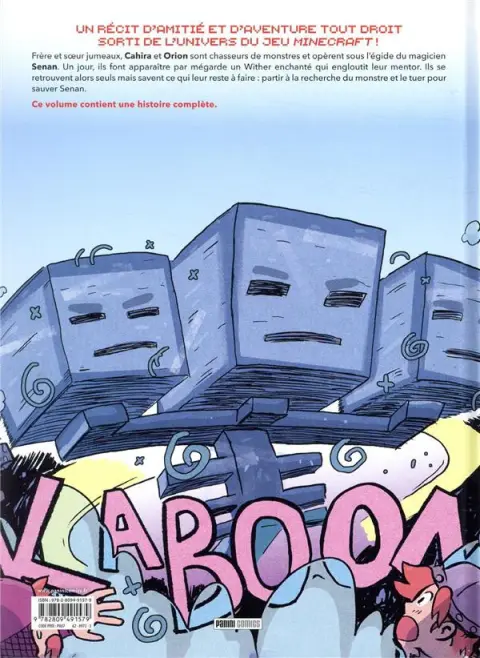 Verso de l'album Minecraft - La BD officielle Les Withérables