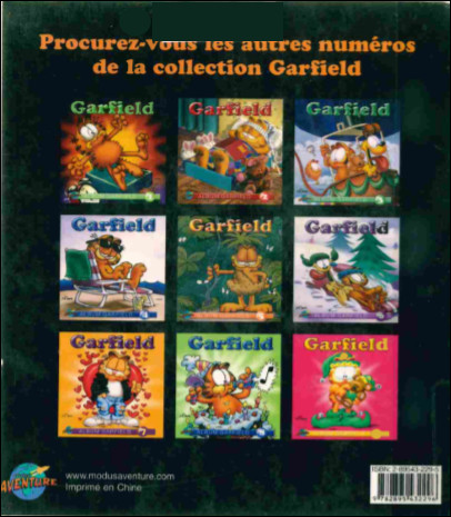 Verso de l'album Garfield #10