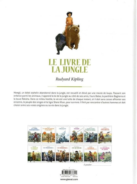 Verso de l'album Les Grands Classiques de la littérature en bande dessinée Tome 6 Le livre de la jungle