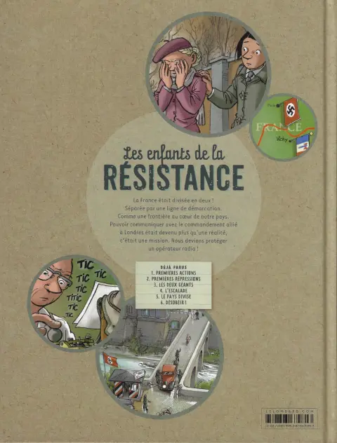 Verso de l'album Les Enfants de la Résistance Tome 5 La pays divisé