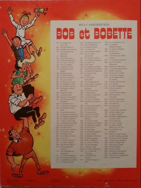 Verso de l'album Bob et Bobette Tome 76 L'aigrefin d'acier