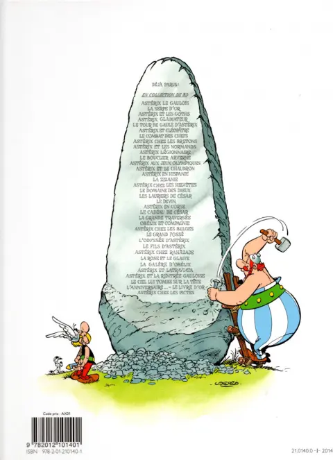 Verso de l'album Astérix Tome 8 Astérix chez les Bretons