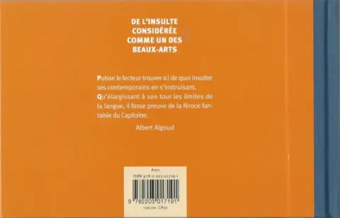 Verso de l'album Tintin - Divers L'Intégrale des jurons du capitaine Haddock