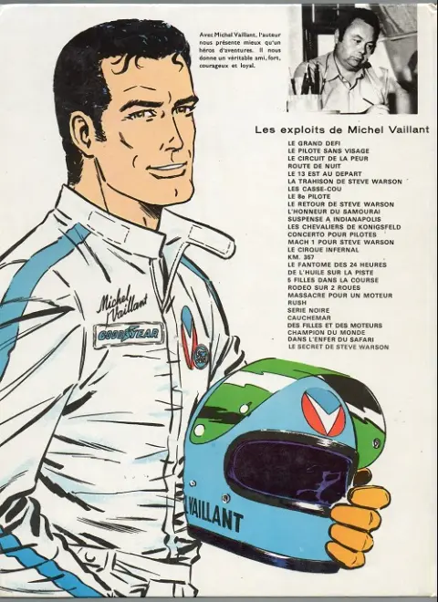 Verso de l'album Michel Vaillant Tome 19 5 filles dans la course !