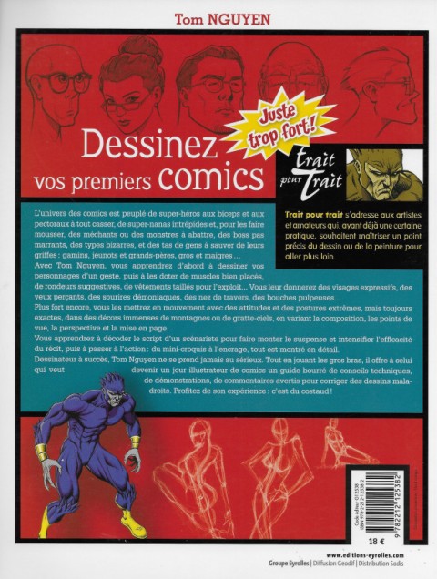 Verso de l'album Dessinez vos premiers comics Le guide indispensable pour réussir vos strips !