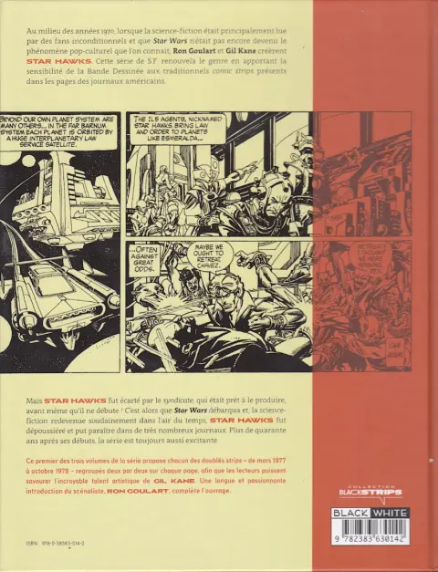 Verso de l'album Star Hawks Vol. 1 1977/1978