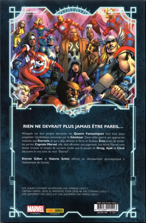 Verso de l'album A.X.E. Judgment Day Volume 3/3