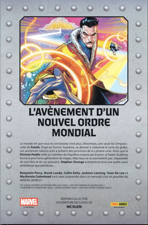 Verso de l'album Doom World - Le règne de Fatalis Volume 1/8