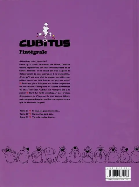 Verso de l'album Cubitus L'intégrale Tome 10