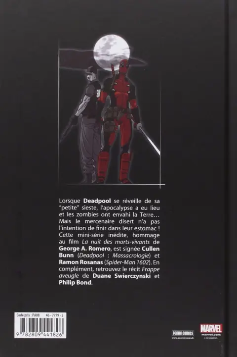 Verso de l'album Deadpool Tome 1 La nuit des morts-vivants