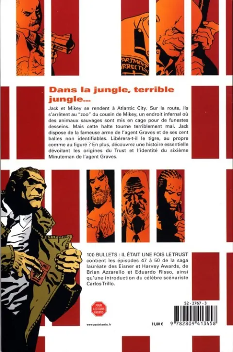 Verso de l'album 100 Bullets Tome 10 Il était une fois le Trust