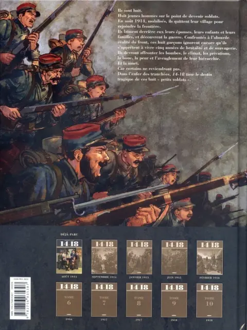Verso de l'album 14-18 Tome 1 Le petit soldat (août 1914)