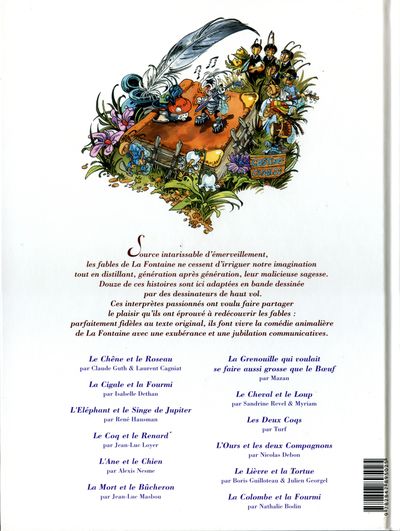 Verso de l'album La Fontaine aux fables 2