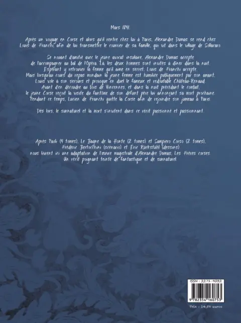 Verso de l'album Les Frères corses Tome 2 Le Témoin