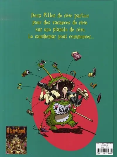 Verso de l'album Glam et Comet Tome 2 Bons baisers de Saturne