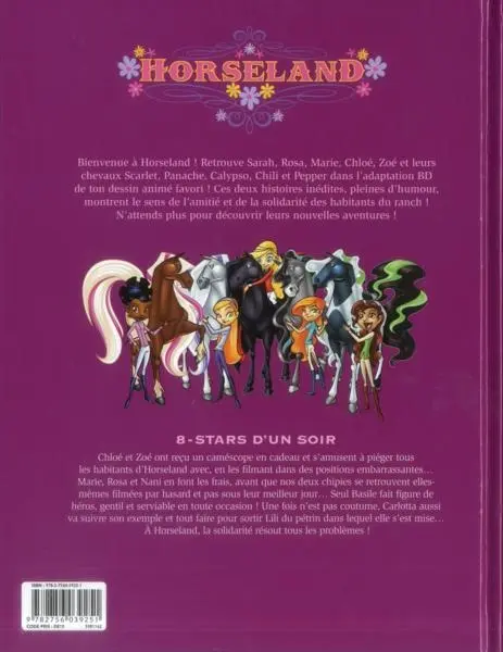 Verso de l'album Horseland Tome 8 Stars d'un soir