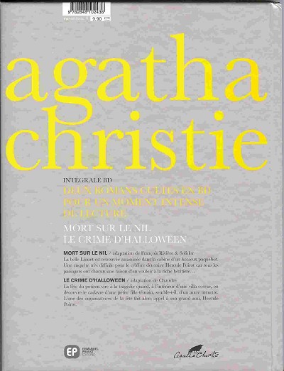 Verso de l'album Agatha Christie Hercule Poirot mène l'enquête