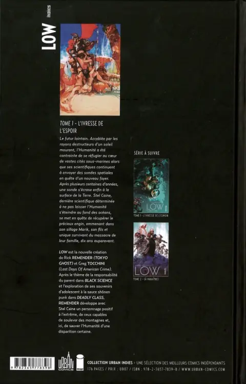 Verso de l'album Low Tome 1 L'Ivresse de l'espoir