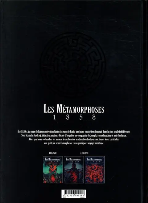 Verso de l'album Les Métamorphoses 1858 Tome I Tyria Jacobaeae