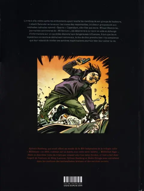 Verso de l'album Millénium Saga 2/3 Les Nouveaux Spartiates