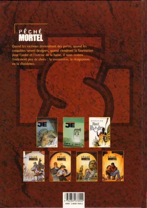 Verso de l'album Péché Mortel Tome 4 Autopsie d'un mensonge