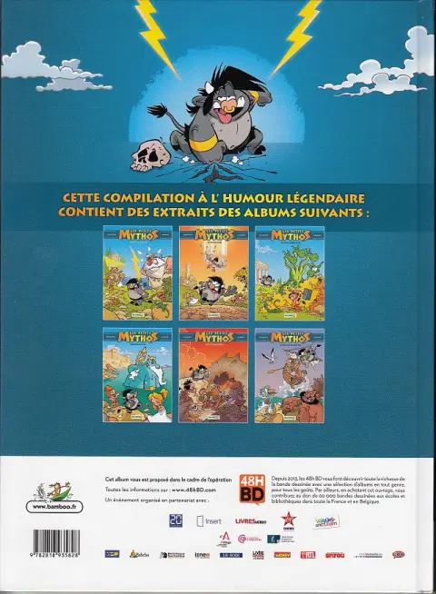 Verso de l'album Les Petits Mythos La compil' mythologique