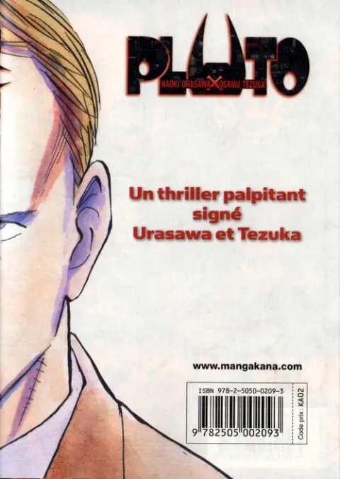 Verso de l'album Pluto 001