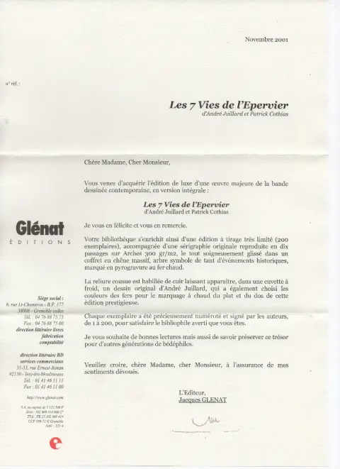 Autre de l'album Les 7 Vies de l'Épervier Les 7 vies de l'Épervier
